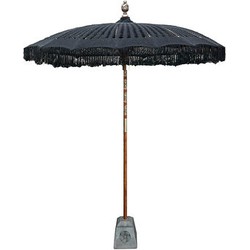 Bali parasol macrame 250 cm zwart