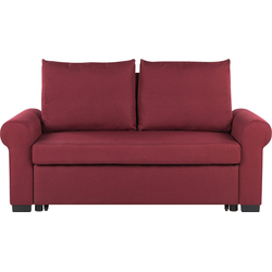 Beliani SILDA - Slaapbank-Rood-Polyester