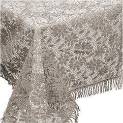 Unique Living buiten tafelkleed/tafellaken - lichtgrijs - 150 x 220 cm - Tafellakens