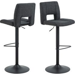 Barkruk Donkergrijs - Zithoogte 83cm - Wistad - Set van 2