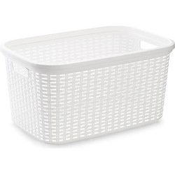 Plasticforte Wasmand - 35L - wit - rotan - 53 x 36 x 26 cm - Wasmanden