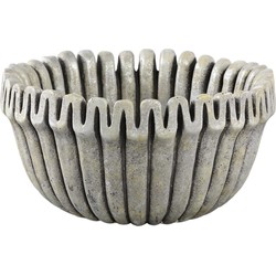 PTMD Bloempot Raffay - 30x30x15 cm - Cement - Grijs