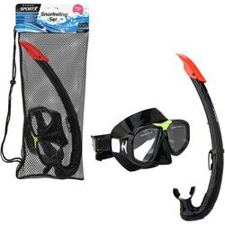 SportX Volwassenen Snorkelset 5 Sterren Zwart