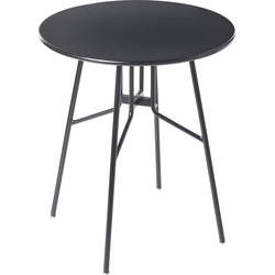 ANCONA - Tuintafel - Zwart - 90 cm - Aluminium
