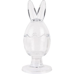 Clayre & Eef Glazen potje Ei Ø 9x22 cm Transparant Glas