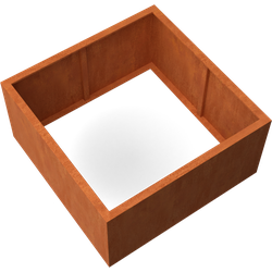 Artesa Rechthoekige plantenbak cortenstaal L120 x B120 x H60 cm zonder bodem
