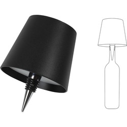 Touchlamp led 10.5x10.5x13 cm zwart