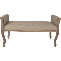 Clayre & Eef Bankje Bruin Beige Hout