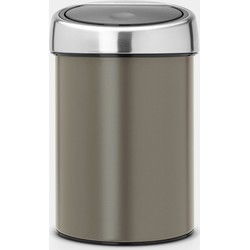 Touch Bin afvalemmer, 3 liter, kunststof binnenemmer - Platinum