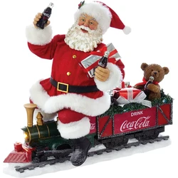 Coke Santa Train With LED Battery Operated 13 Inch