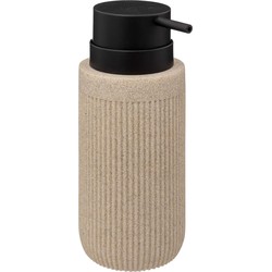 5Five Zeeppompje/zeep dispenser Onyx - beige - polystone - 17 x 7 cm - 350 ml - Zeeppompjes