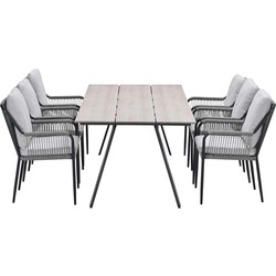 Garden Impressions Stevie tuinset 7-delig - Braga tuintafel 220x100 cm