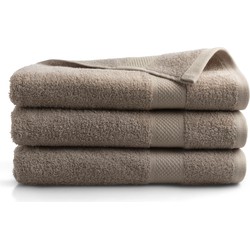 DoubleDry Hotel Badhanddoeken 70 x 140 cm – Set van 3 – 100% Katoen 500 g/m2 – Zacht & Absorberend -  Beige Taupe