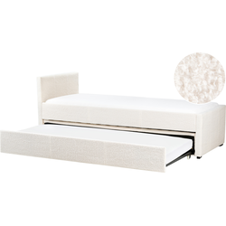 MARMANDE - Slaapbank - Lichtbeige - 80 x 200 cm - Bouclé