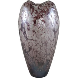 PTMD Michellee Purple solid glass vase round smoke L