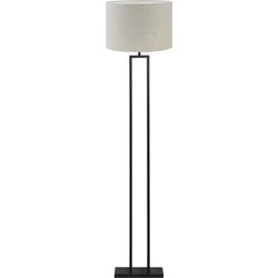 Vloerlamp Shiva/Livigno - Zwart/Naturel - Ø40x170cm