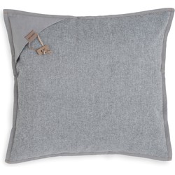 Knit Factory Hope Sierkussen - Licht Grijs - 50x50 cm - Inclusief kussenvulling