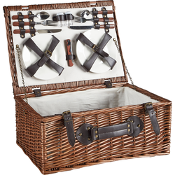 Beliani PRUNEAU - Picknickmand-Bruin-Wilgenhout