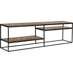 Furntastik Revello Tv Unit, Brown Cuban, bruin