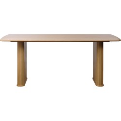 Eettafel Nola Boat Shape Naturel Eiken 100x190cm - Giga Living