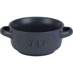 Cosy&Trendy Soepkom 'Soup' - 46 cl - Antraciet - Set-4