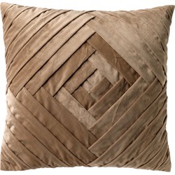 Velvet Sierkussen Waves – Beige Sand – 45 x 45 cm – (Inclusief Vulling)