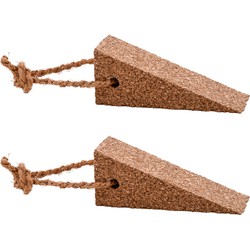 Esschert Design Deurwig - 2x - kurk - 4,5 cm - deurstopper - Deurstoppers