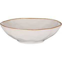 Mica Decorations Tabo Schaal - H9 x Ø30,5 cm - Keramiek - Wit
