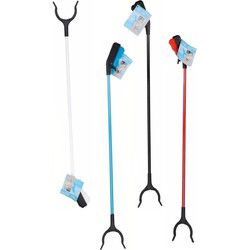 8 gekleurde afvalgrijpers 83 cm - Dienbladen