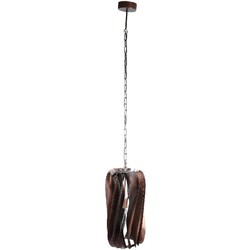 PTMD Hanglamp Tessa - 27x27x156 cm - Ijzer - Brons