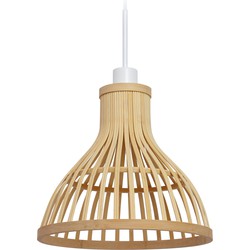 Kave Home - Nathaya bamboe plafondlampekap met een natuurlijke afwerking, Ø 30 cm