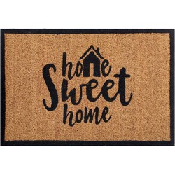 SVJ Deurmat 'Home Sweet Home' - 60x40 cm - Kokos - Bruin