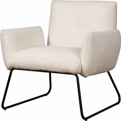 Tower living Dante coffeechair - fabric Teddy MJ8-1 White