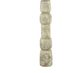 PTMD Kandelaar Terrina - 15x15x70 cm - Cement - Creme