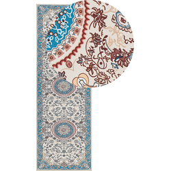 GORDES - Loper tapijt - Lichtbeige - 80 x 240 cm - Polyester