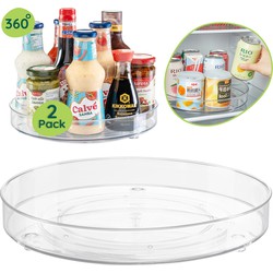 XIVADA Draaiplateau Suna - 23 & 27 cm - Rond - Transparant - Set van 2
