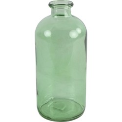 Fles Caria glas ro 11x11x25 cm groen