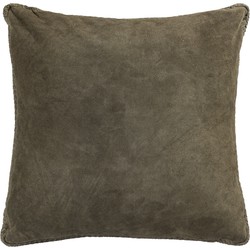 PTMD Suky Green suede leather cushion square L