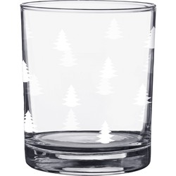 Clayre & Eef Waterglas  230 ml Glas Kerstbomen Drinkbeker