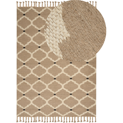 Beliani ORENCIK - Gevlochten-Beige-Jute