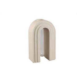 PTMD Vaas Abigail - 15x9x25 cm - Glas - Creme