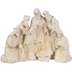 Clayre & Eef Beeld Kerstgroep 42x19x32 cm Beige Magnesium (MGO)
