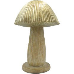 Clayre & Eef Decoratie Paddenstoel Ø 13x20 cm Bruin Polyresin