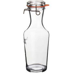 Luigi Bormioli glazen water karaff van 1 Liter - Sapkan/waterkan - Karaffen