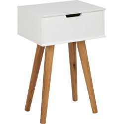 Nachtkastje Wit - 40x30x61,5cm - Nylen
