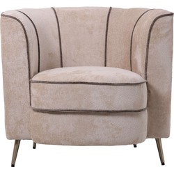 PTMD John Beige fauteuil aphrodite 3 beige mocco stripe