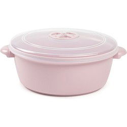 Plasticforte Magnetronschaal met deksel/ventiel - 1,5L - roze - Magnetronbakken