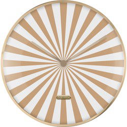 Karlsson - Wandklok Candy Swirl Dome - Soft brown & white- Ø40cm