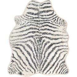 HKliving badmat zebra zwart / ecru 85x100cm