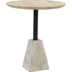 Spinder Design Bijzettafel Flavour - Beton / Eiken - ø 40